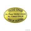 Oval pirinç tabela