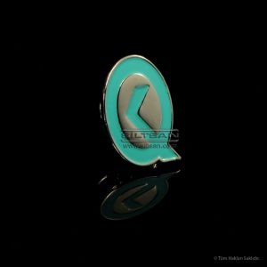 Mineli rozet Metal baskı, parlak nikel kaplama, cold enamel uygulamalı yaka rozeti 6817