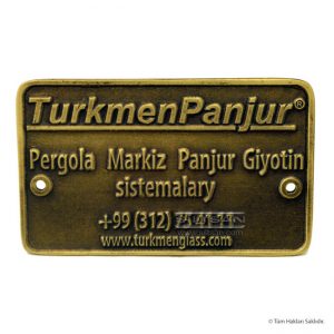 Döküm kabartma yazılı etiket