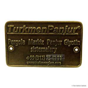 Kabartma yazılı döküm etiketler