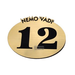 Lazer kesimli oda numarası