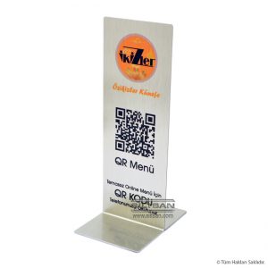 QR kodlu metal menü