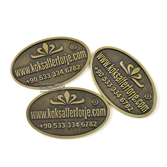 zamak etiket dokum logo-metal-arma eskitme antik sari Metal döküm etiket antik
